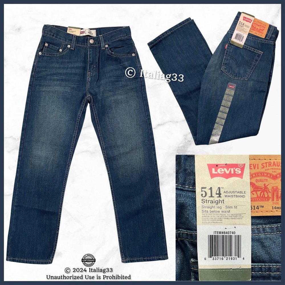 Levi’s 514 Straight Jeans Boys Size 14 Regular Slim NWT